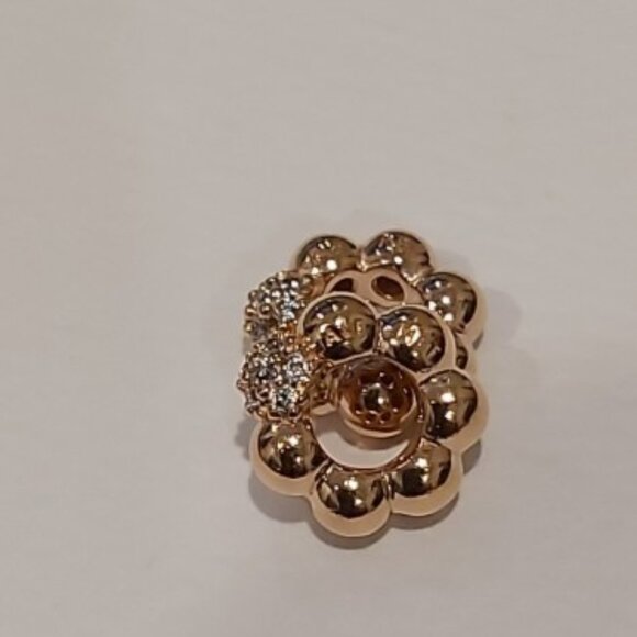2 Pandora *Retired* Rose Polished and Pave Spacers with Clear Zirconia 788310CZ - Picture 8 of 11